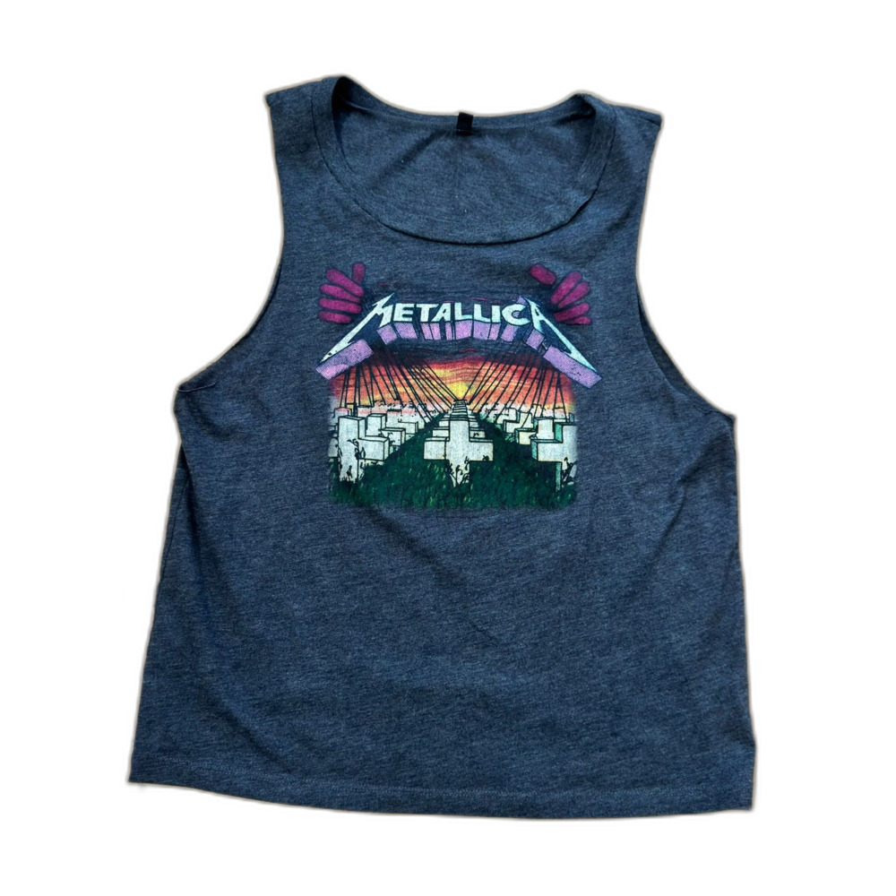 Metallica Graphic Tank Top Vintage Style Rock Band Tee Grunge Y2K Women’s